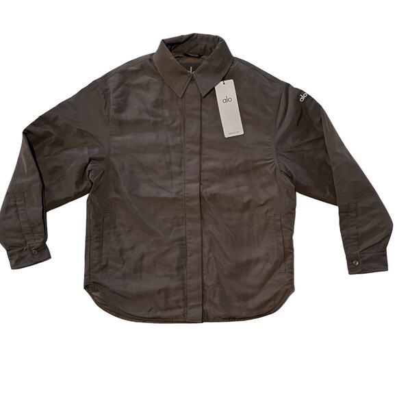 NWT ALO Socialite Shacket Espresso XS Lightweight Unisex Layering Jacket - Picture 5 of 10